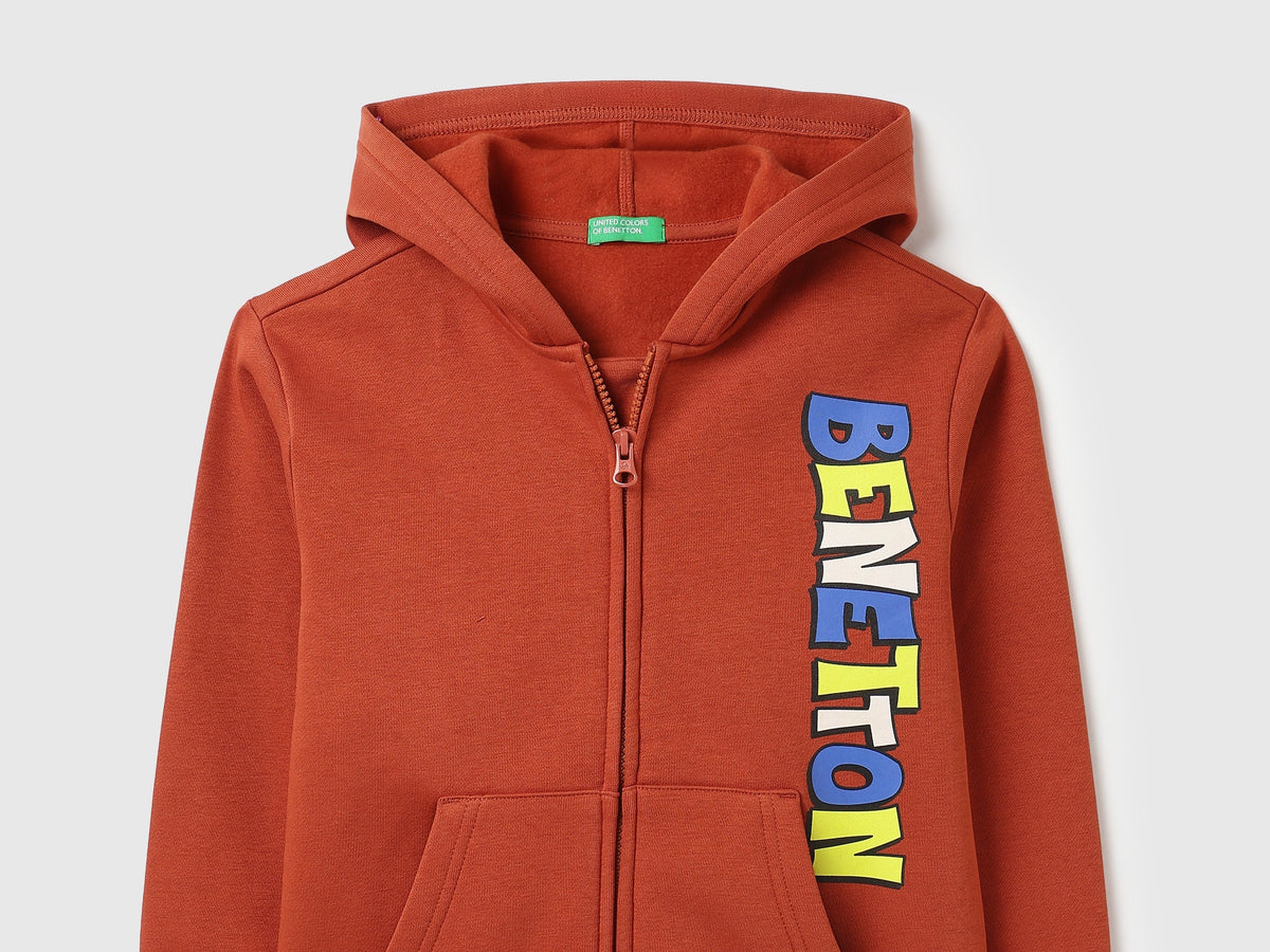 Boys Rust Cotton Knit Sweatshirt Classic