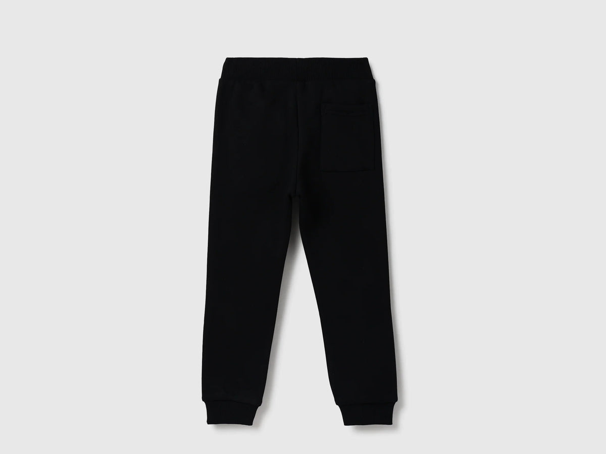 Boys Black Cotton Knit Trousers Classic