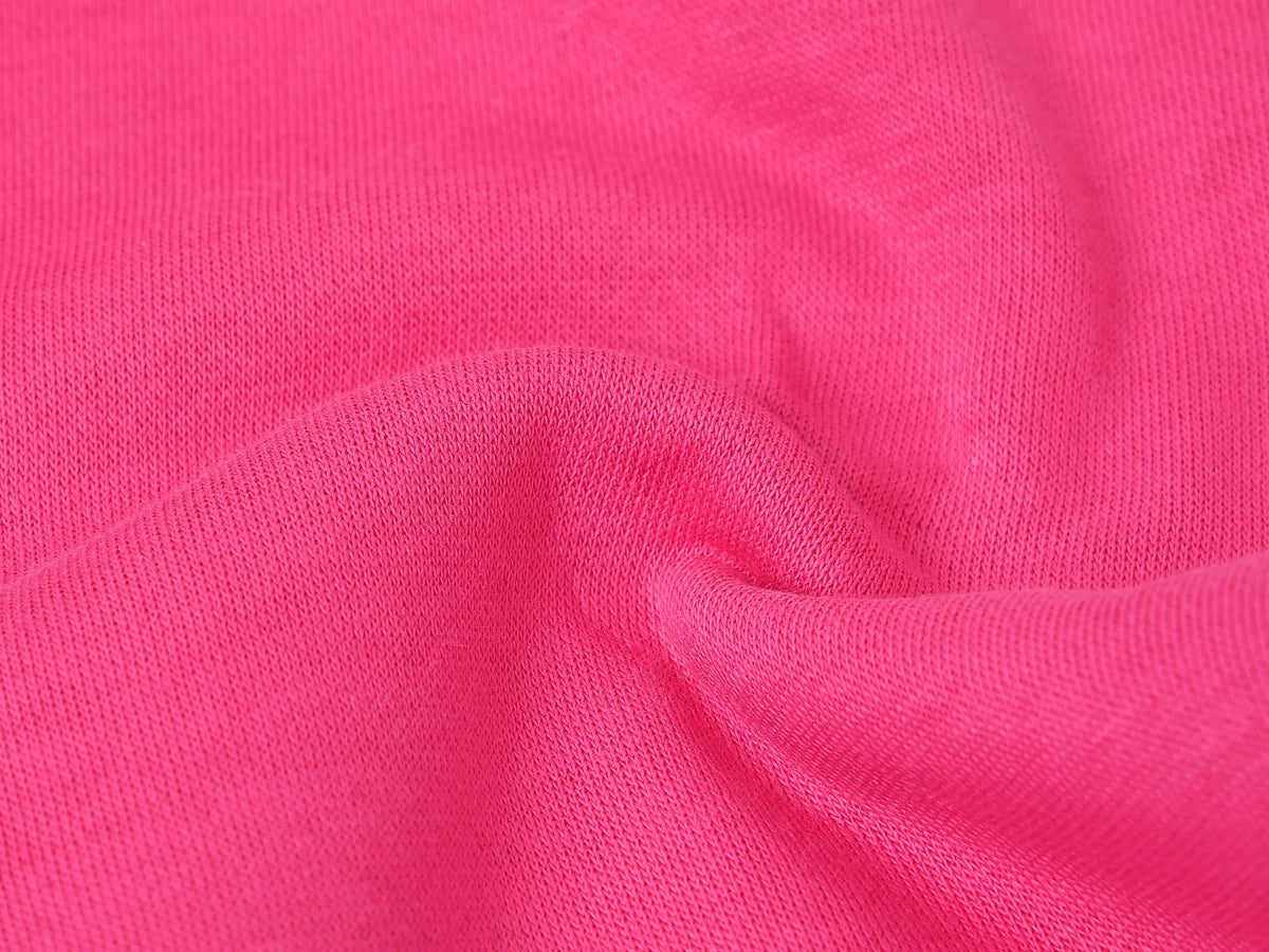 Girls Fuchsia Cotton Knit Trousers