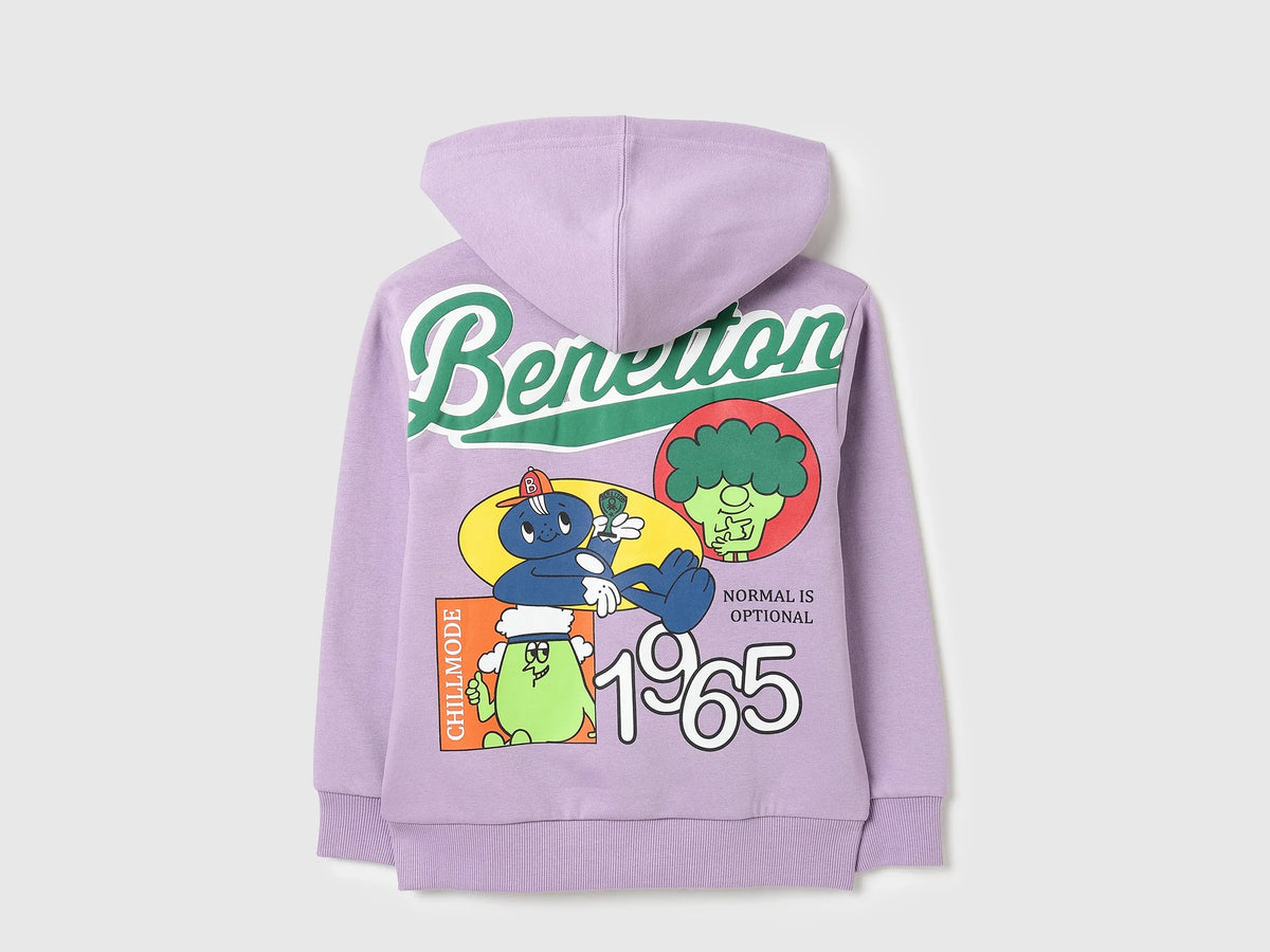 Boys Lavender Cotton Knit Sweatshirt