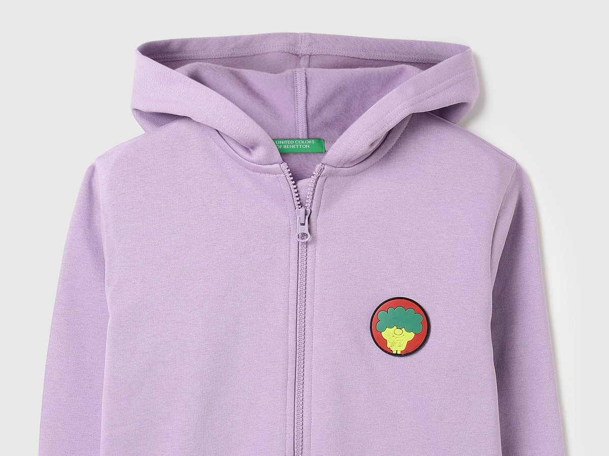 Boys Lavender Cotton Knit Sweatshirt