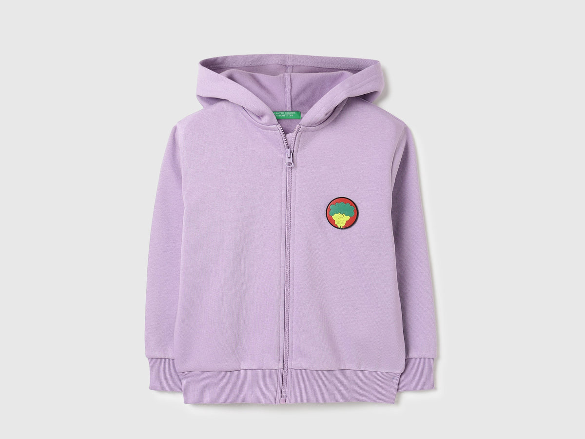 Boys Lavender Cotton Knit Sweatshirt