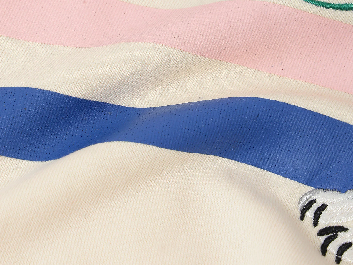 Girls Off White Cotton Knit Sweatshirt Classic