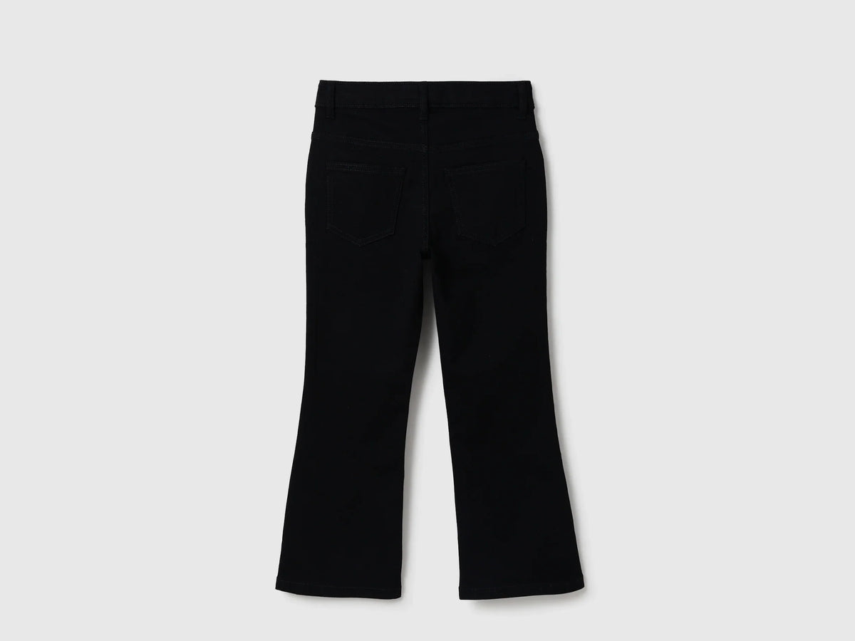 Girls Black Denim Trousers