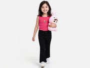 Girls Black Denim Trousers
