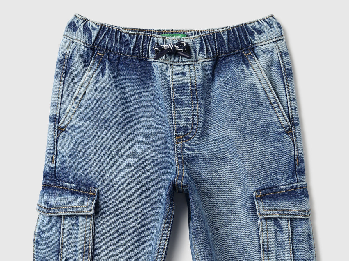 Boys Light Wash Denim Trousers