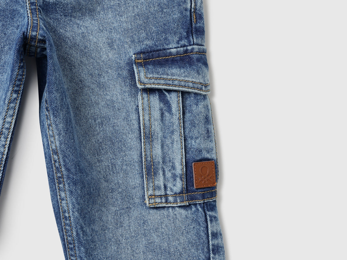 Boys Light Wash Denim Trousers