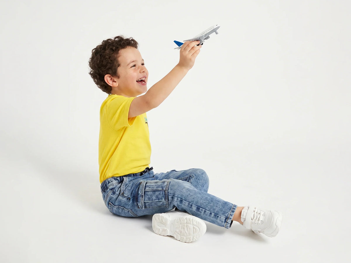 Boys Light Wash Denim Trousers
