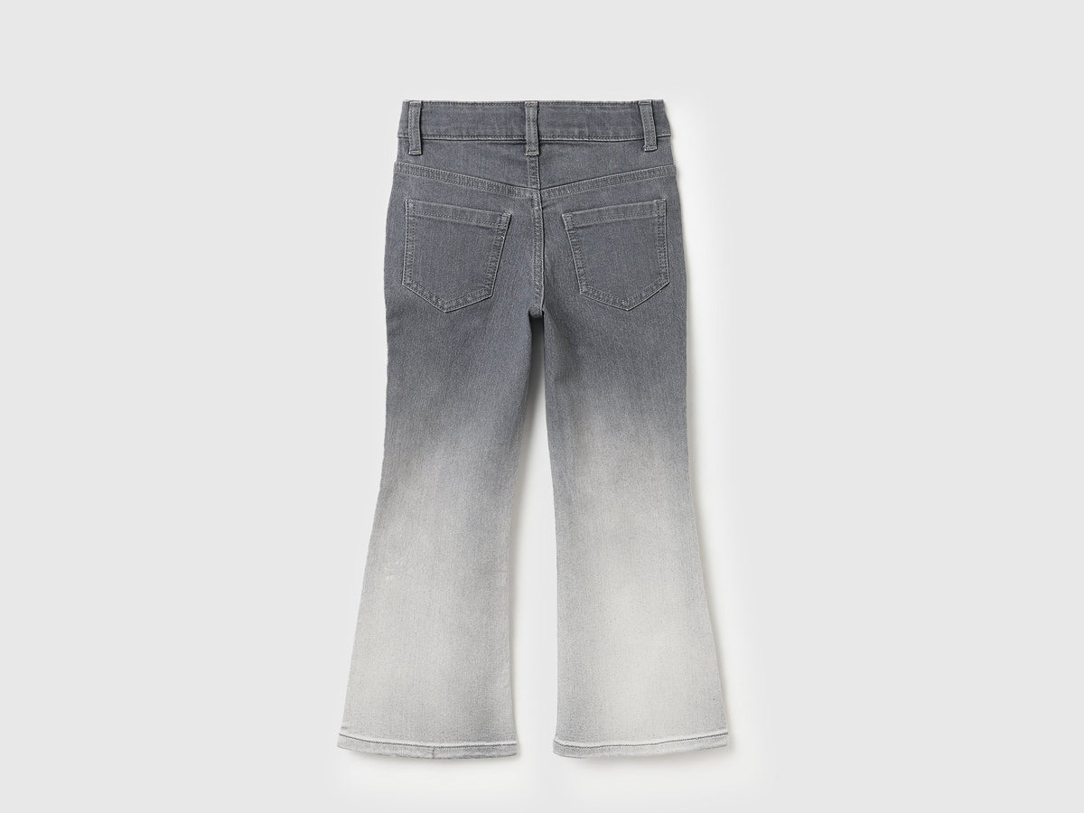 Girls Grey Denim Trousers
