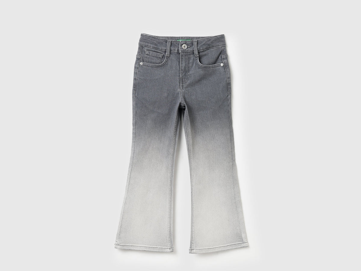 Girls Grey Denim Trousers