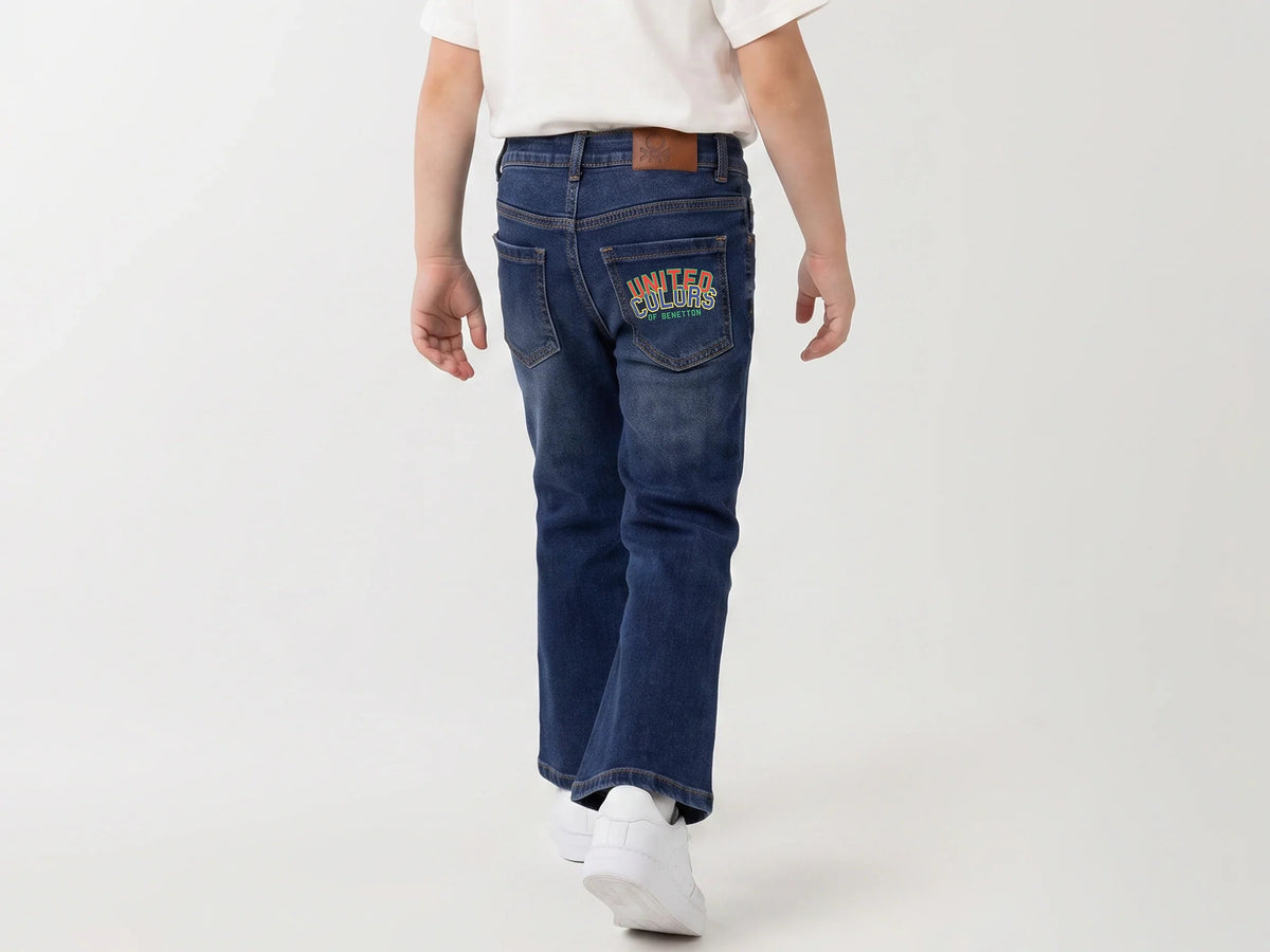 Boys Dark Wash Denim Trousers