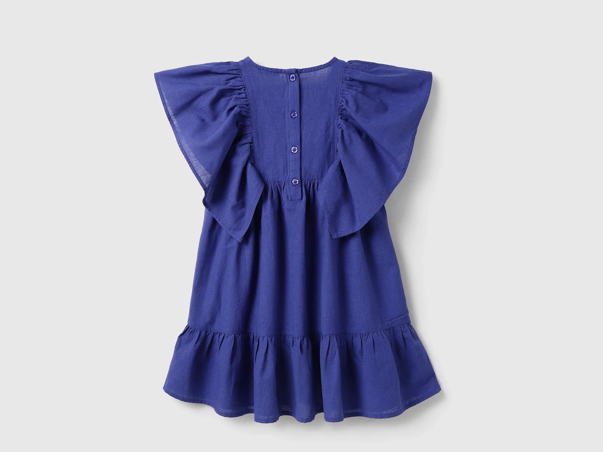 Girls Blue Woven Dress