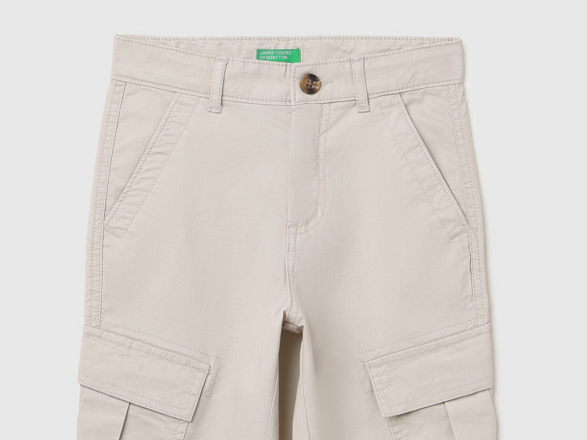 Boys Stone Woven Trousers