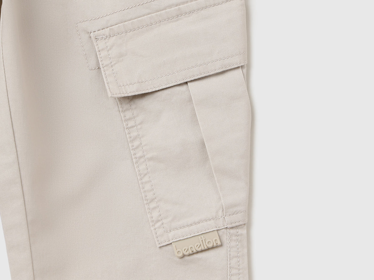 Boys Stone Woven Trousers