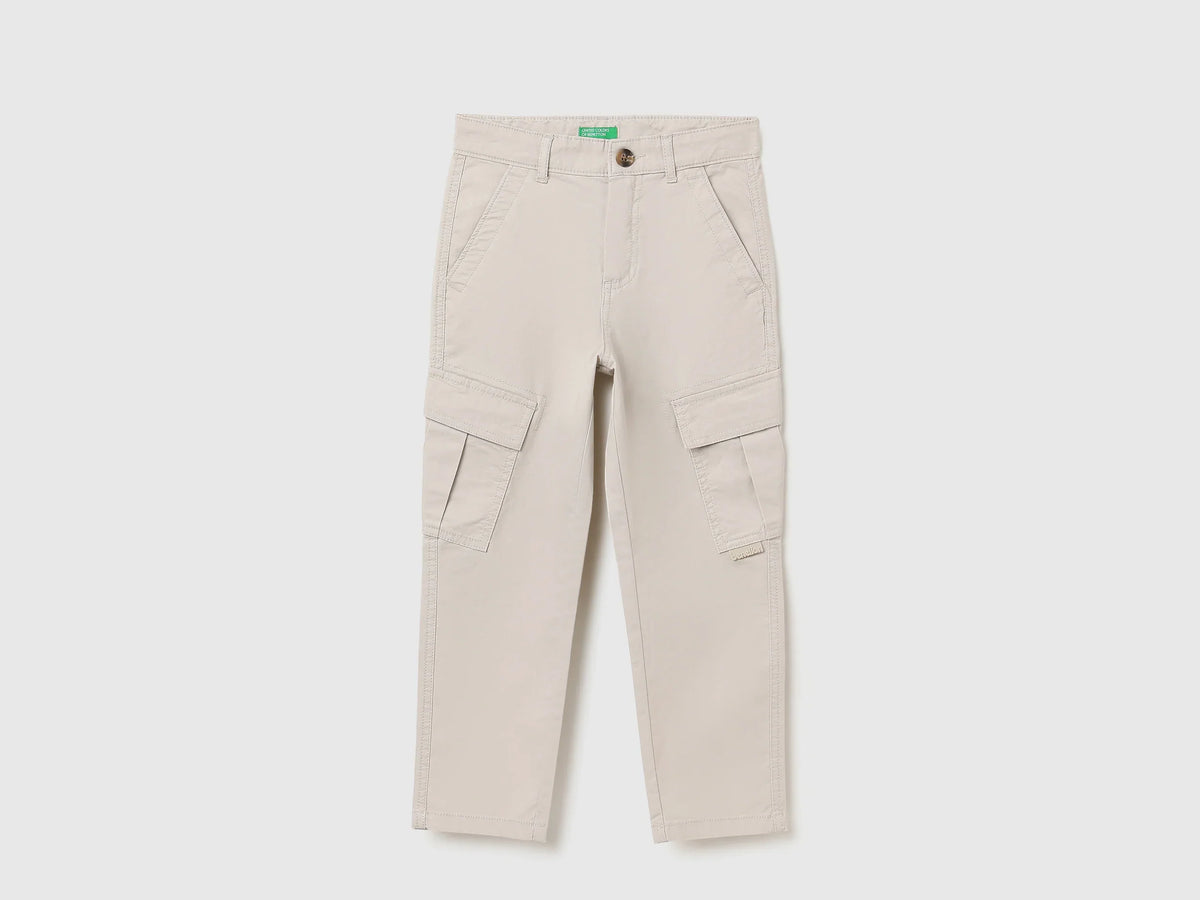 Boys Stone Woven Trousers