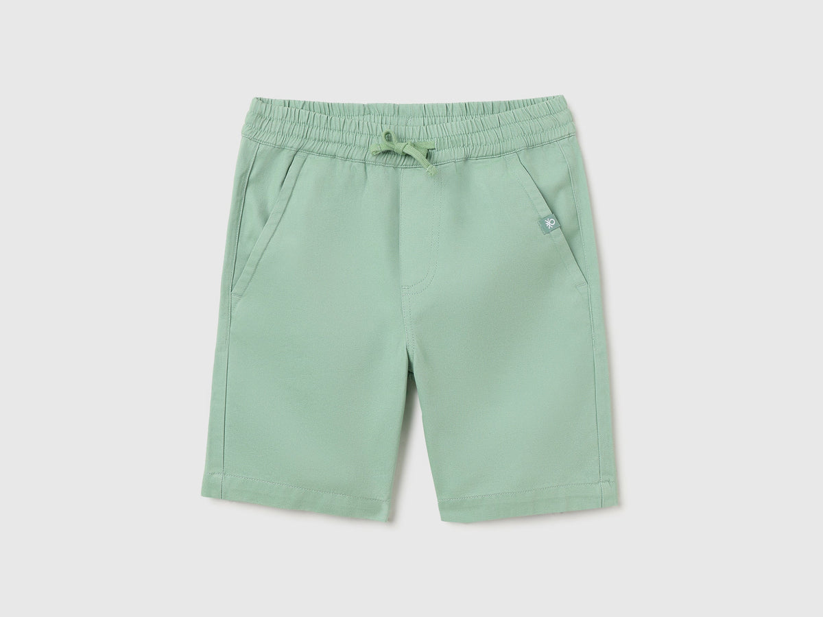 Boys Green Core 100% Cotton Casual Shorts