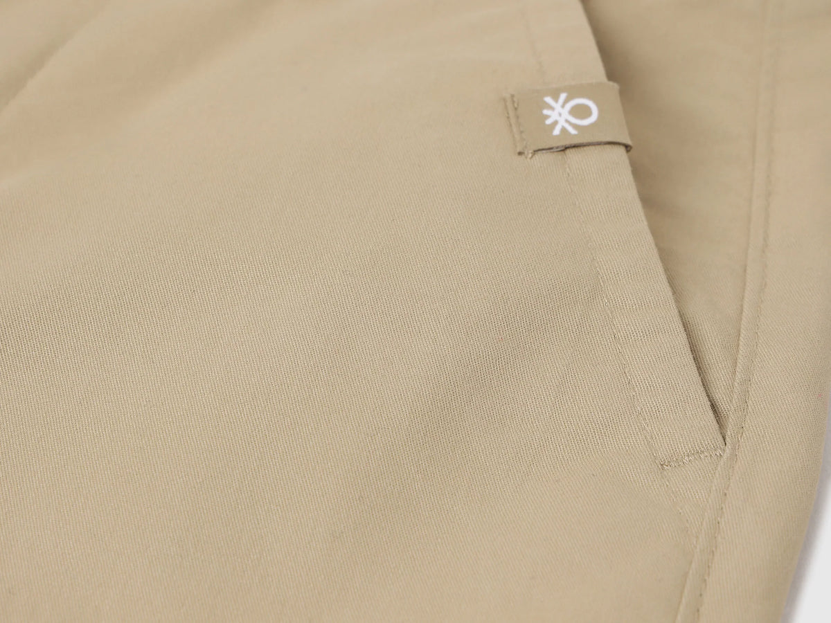 Boys Beige Woven Trousers