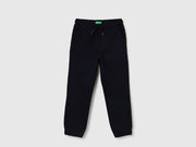 Black 100% Cotton Basic Jogger Trousers