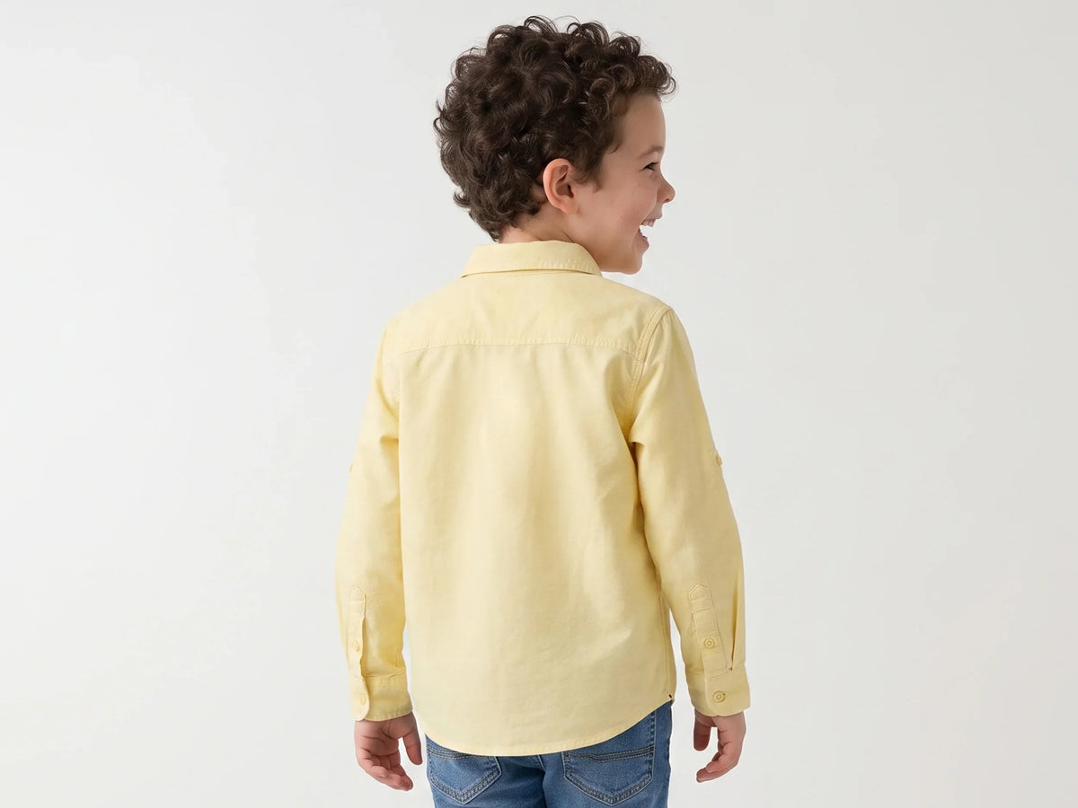 Boys Yellow Woven Shirt
