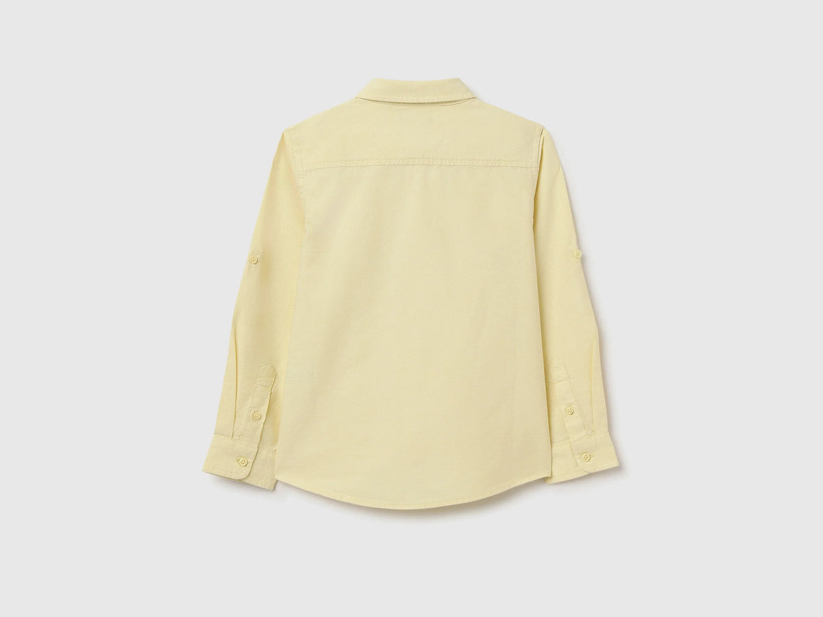 Boys Yellow Woven Shirt