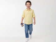 Boys Yellow Woven Shirt