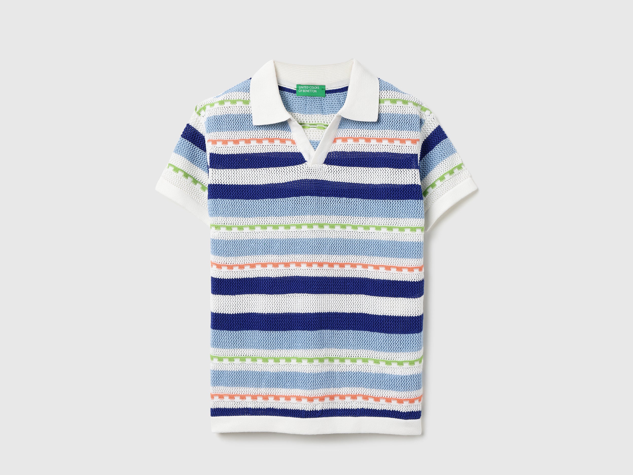 Boys Pure Cotton Johny Collar Patterned T-Shirt