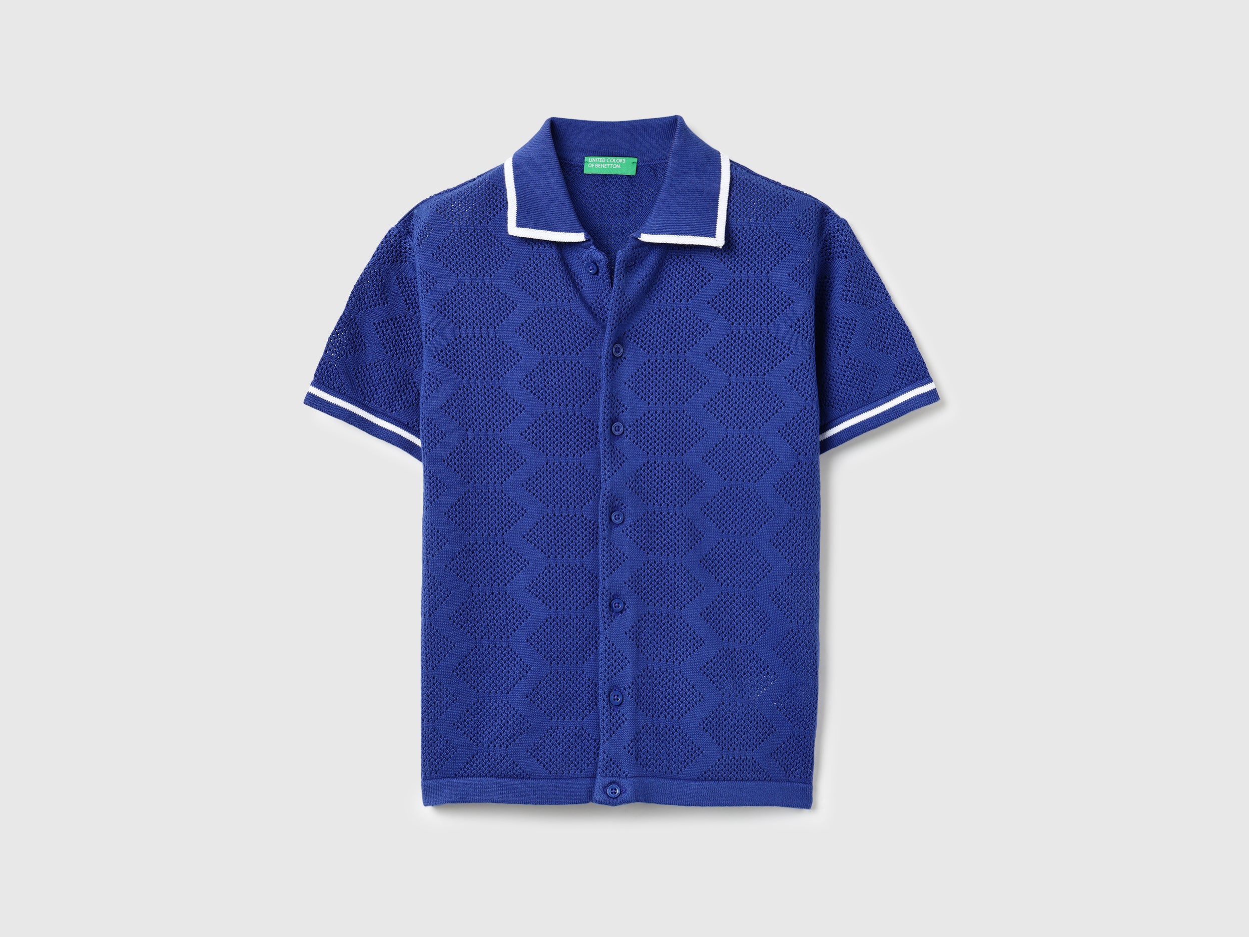 Boys Pure Cotton Patterned Cut Away Collar Shirt