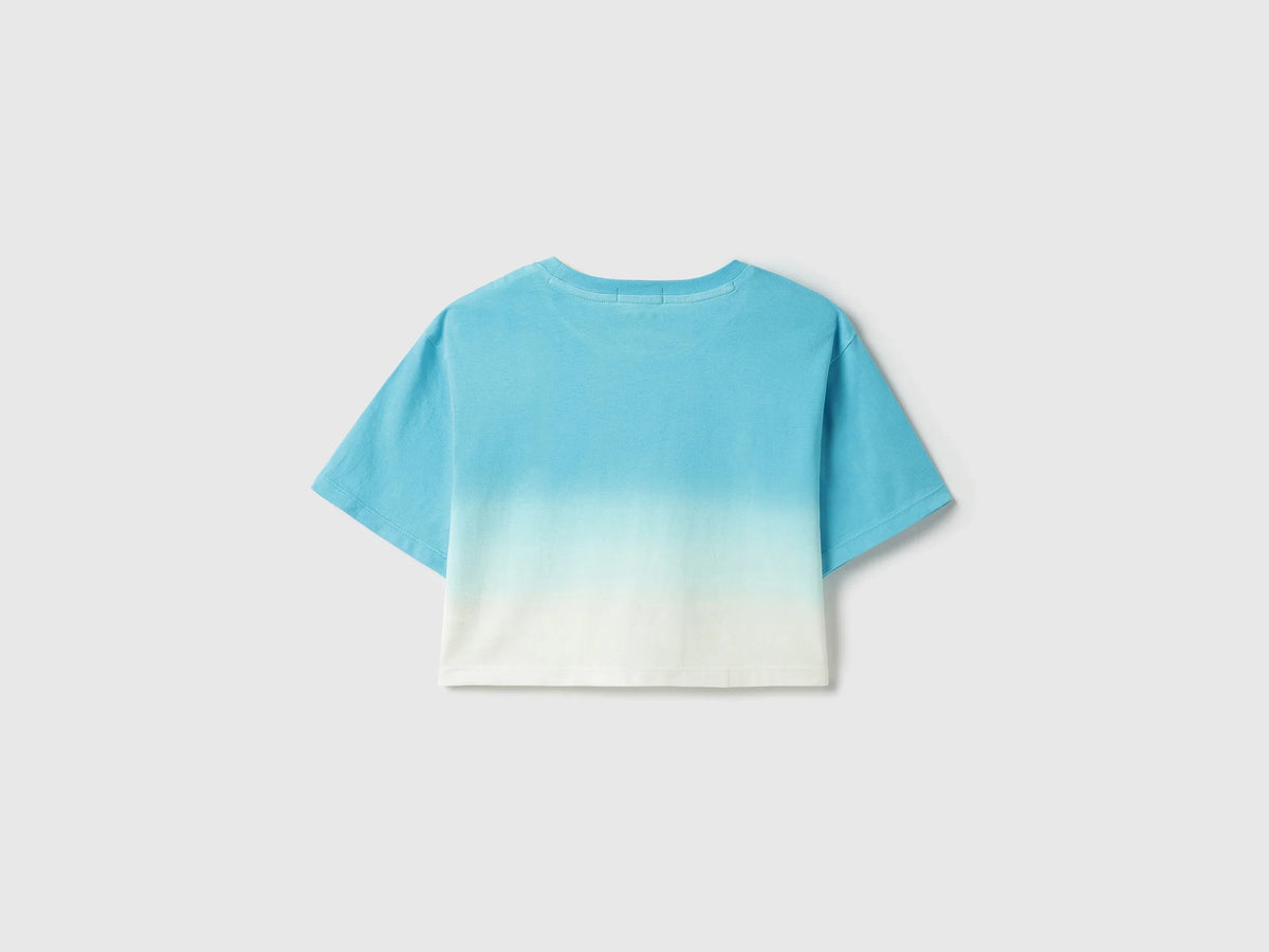 Girls Radiant Blue Cotton Knit T-Shirt