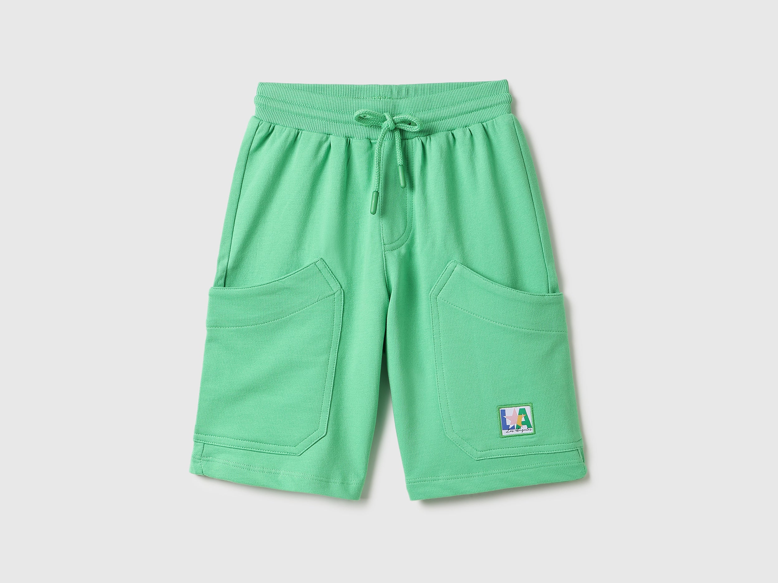 Girls Pure Cotton Solid Longline Casual Shorts