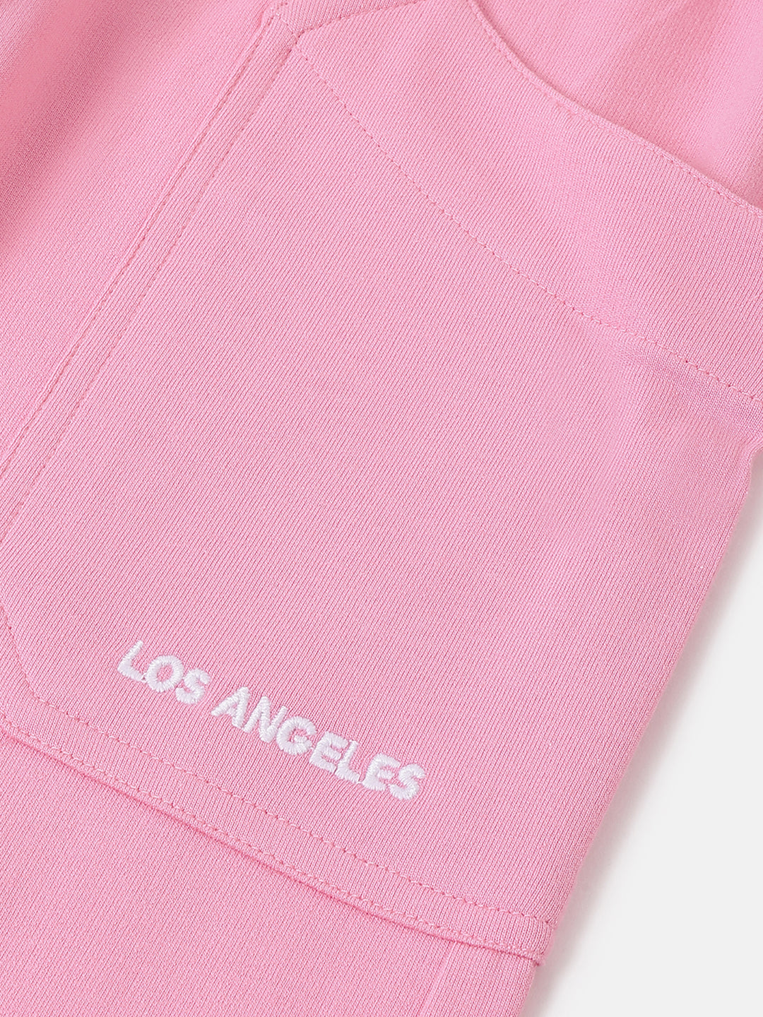 Girls Rose Pink Cotton Terry Jogger Pants