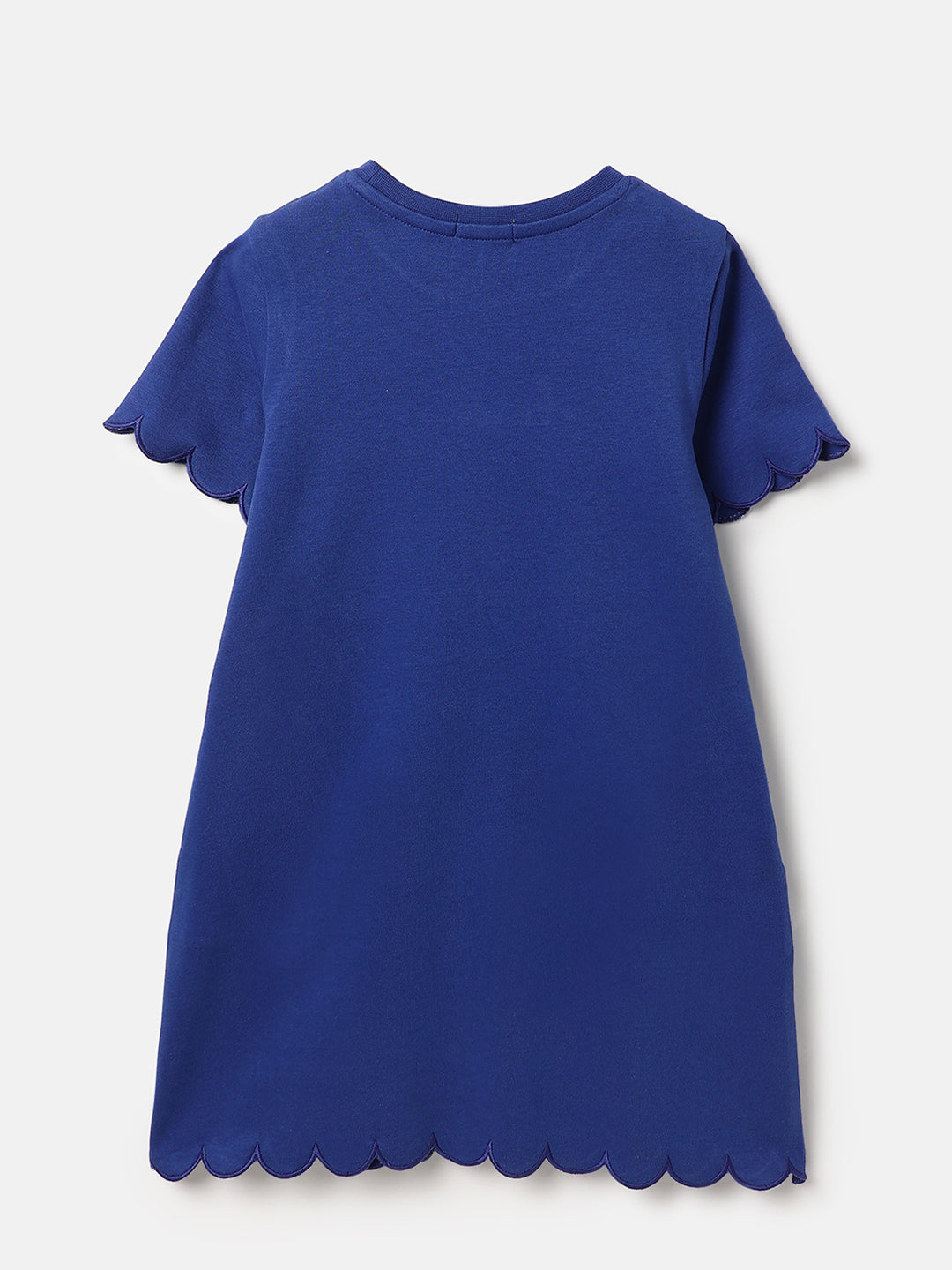 Girls Cobalt Cotton Cropped Interlock T-Shirt