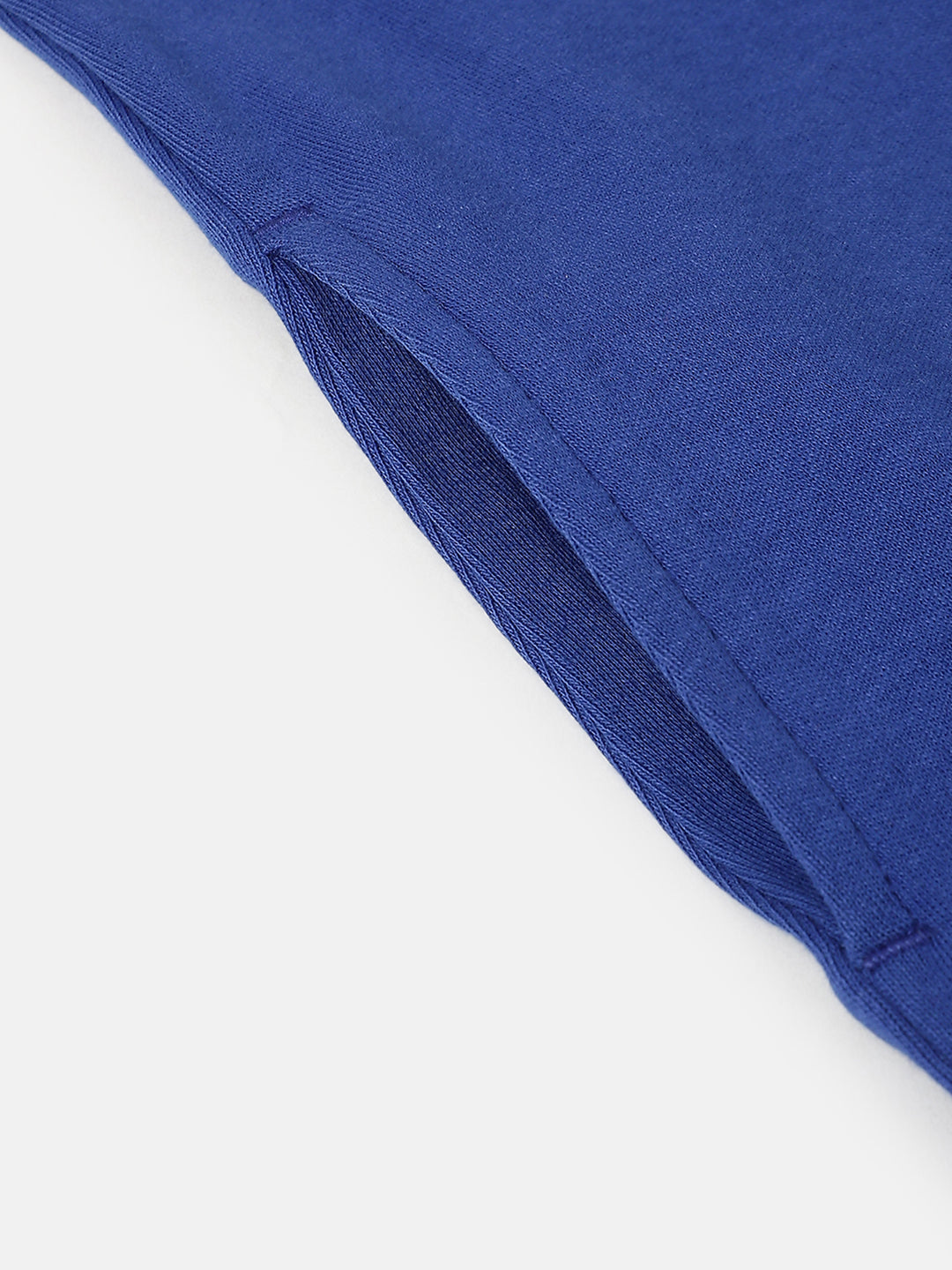 Girls Cobalt Cotton Cropped Interlock T-Shirt
