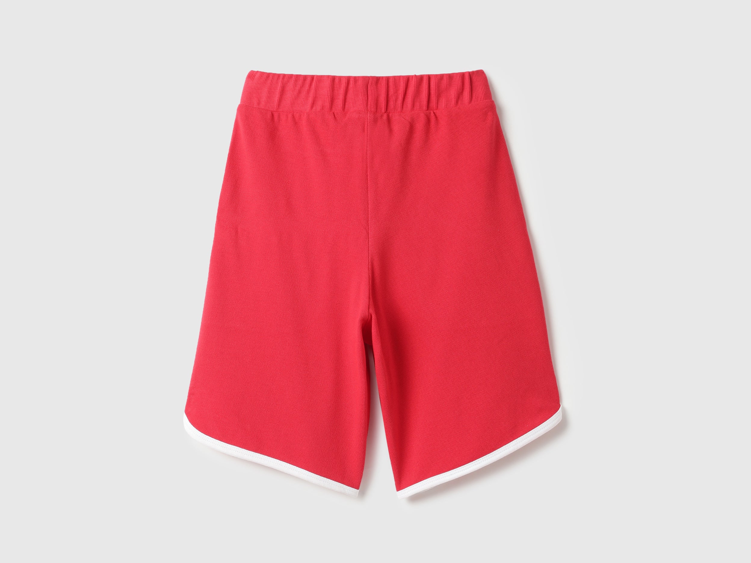 Boys Cotton Pique Shorts with Piping – Regular Fit