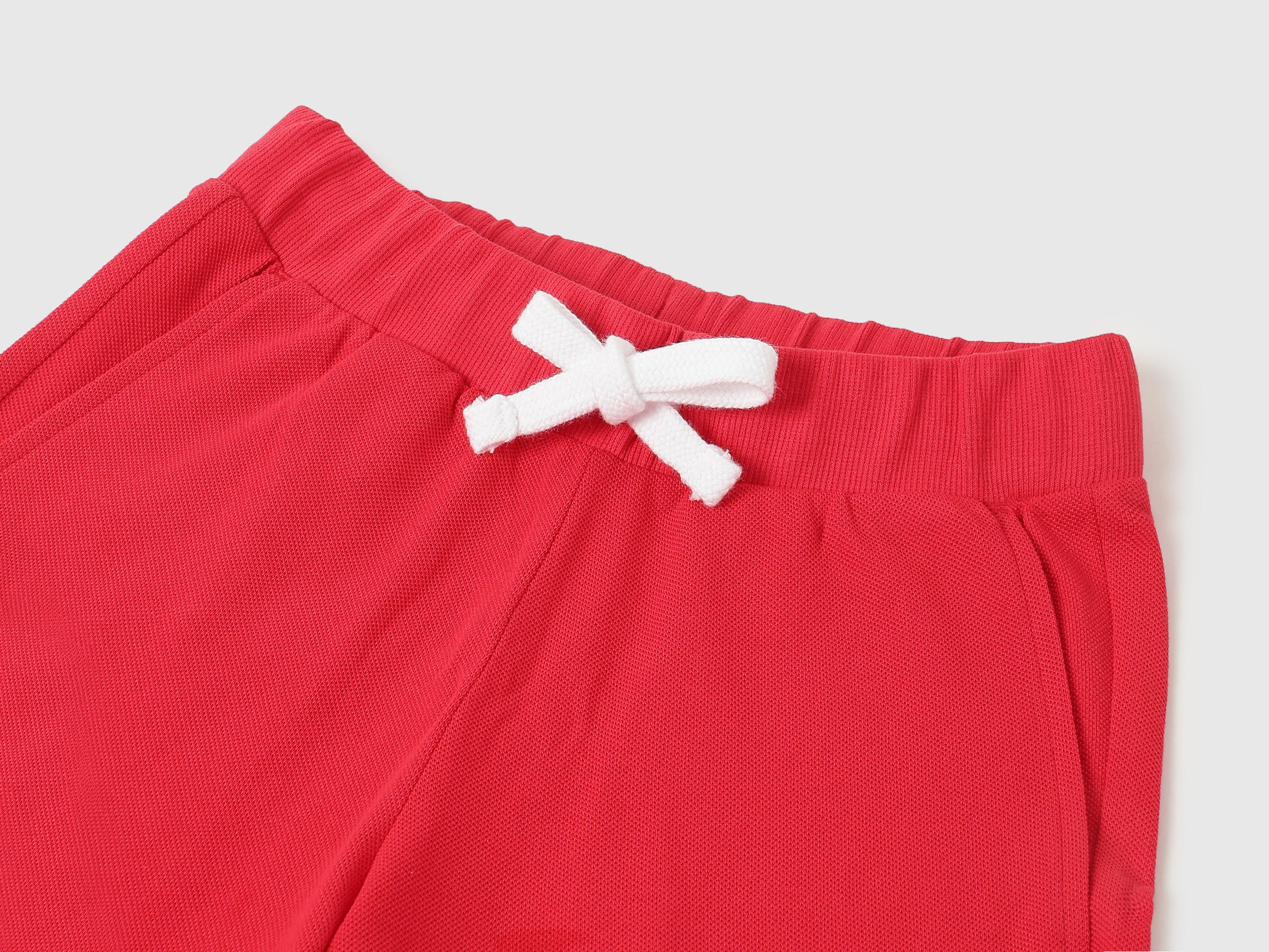 Boys Cotton Pique Shorts with Piping – Regular Fit