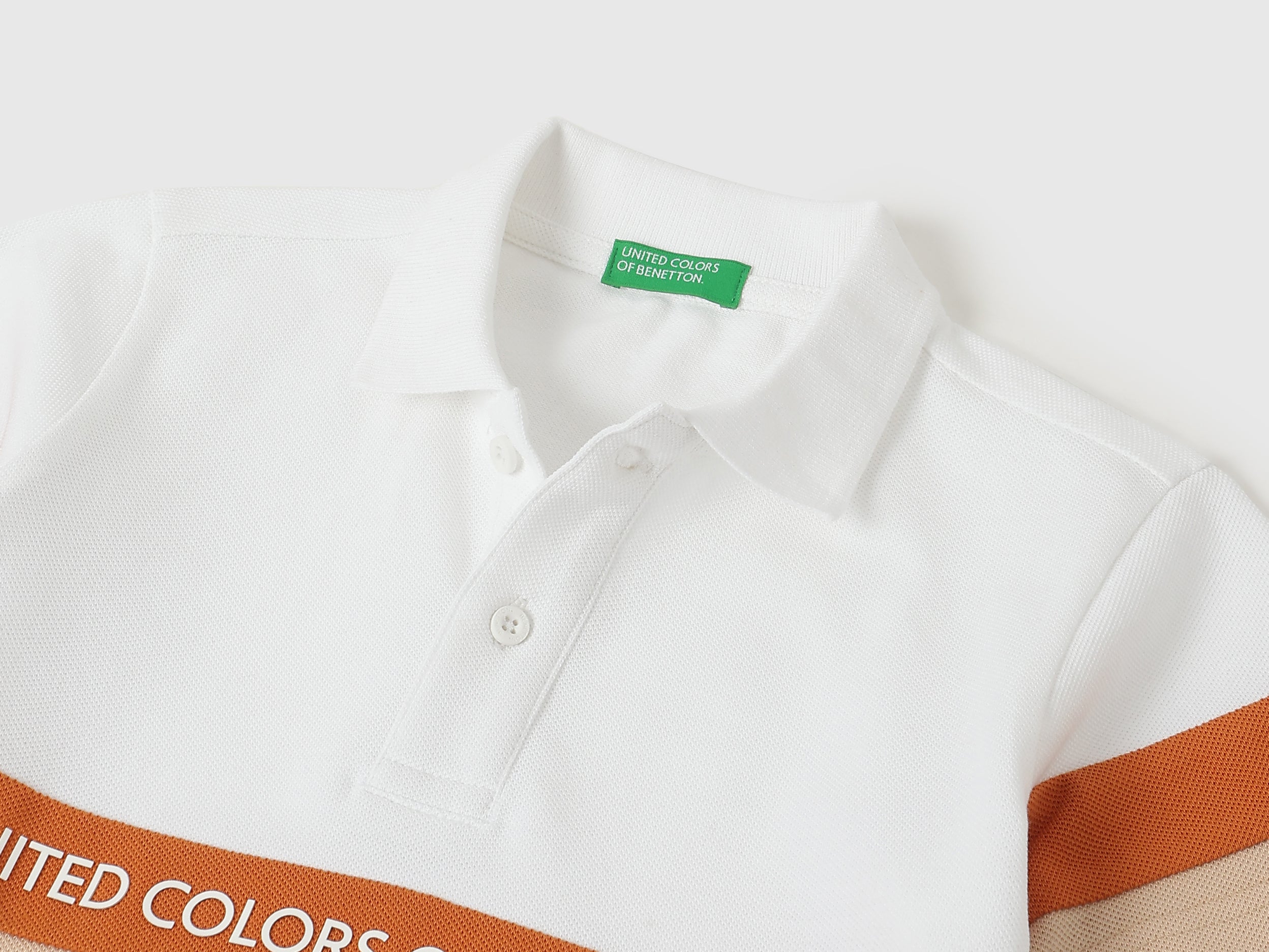 Boys Stone Solid Cotton Regular Fit Horizontal Cut and Sew Polo with HD Transfer