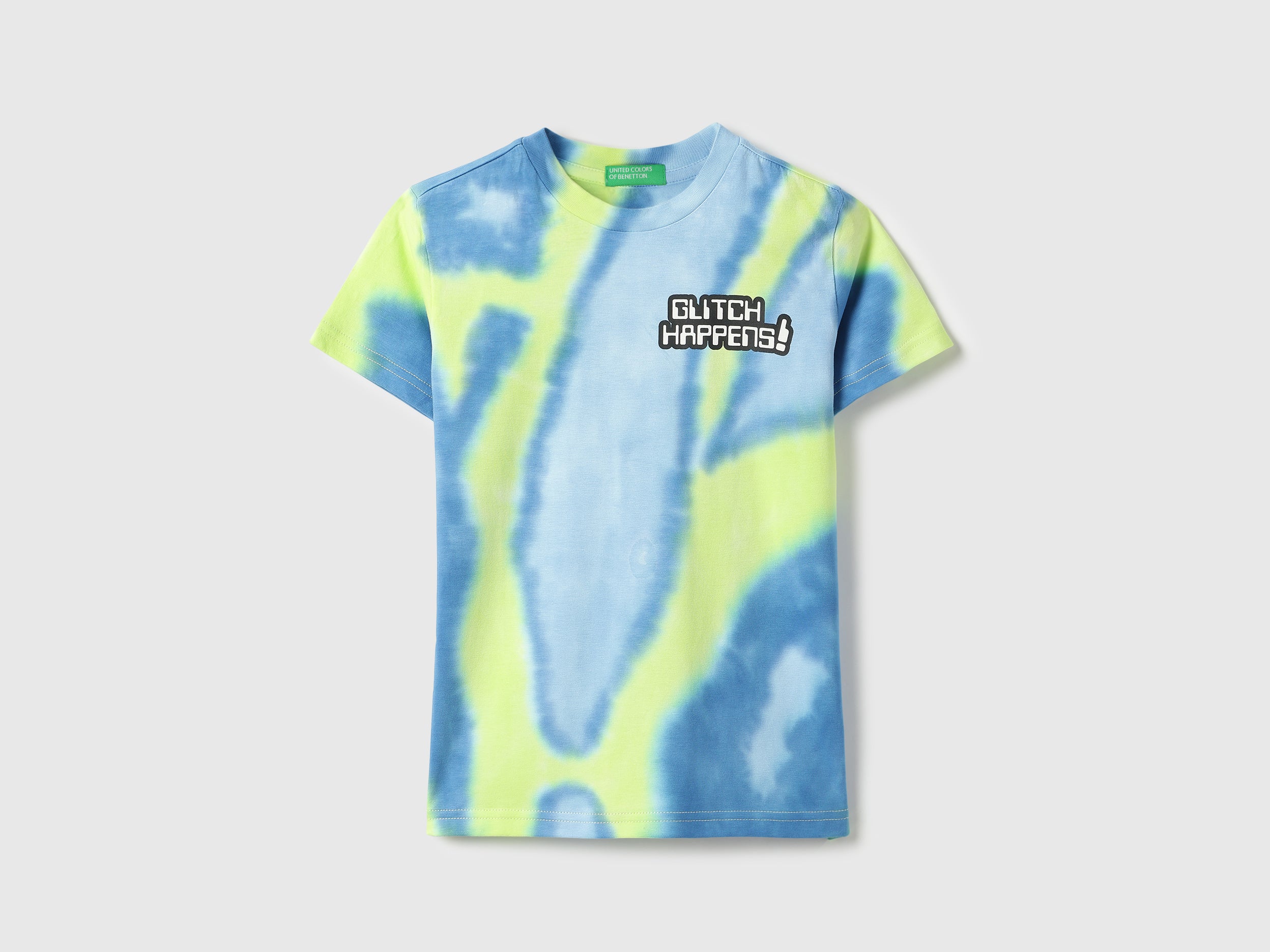 Boys Fresh Blue Cotton Tie Dye T Shirt