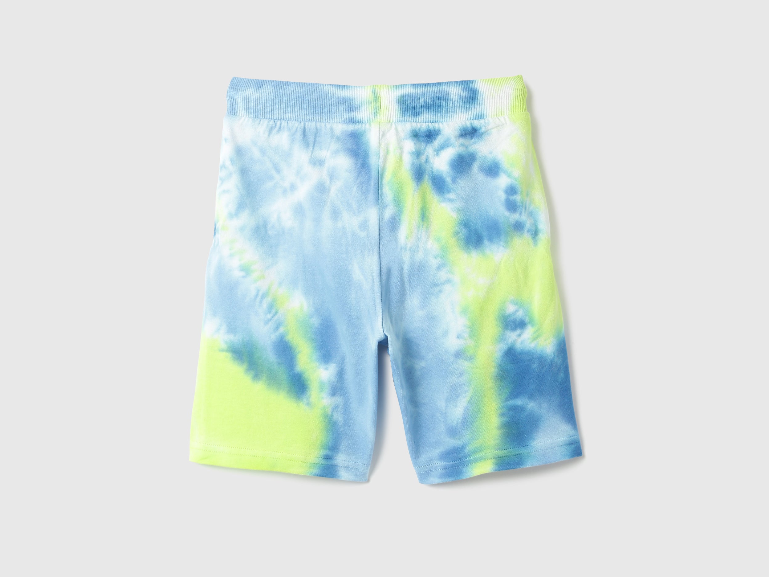 Boys Fresh Blue Cotton Tie Dye Shorts