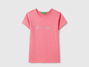 Girls Bubblegum Cotton High Density Regular Fit T-Shirt