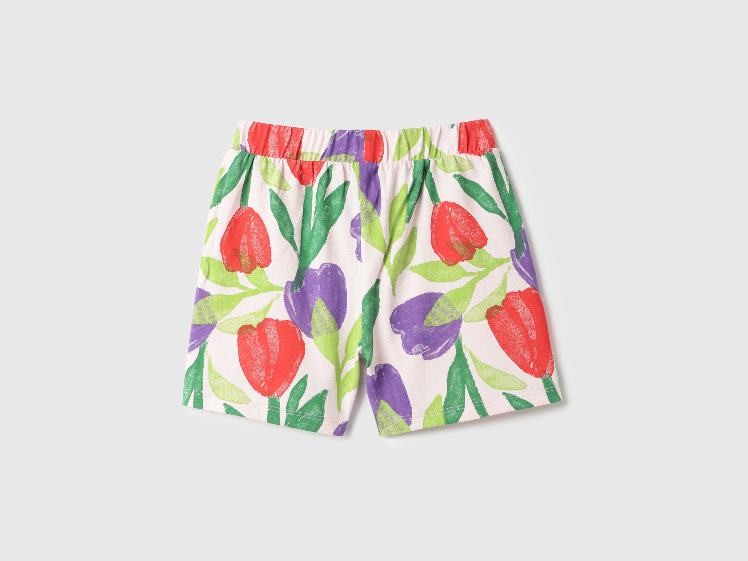 Girls Pink Fruit Print Cotton Shorts