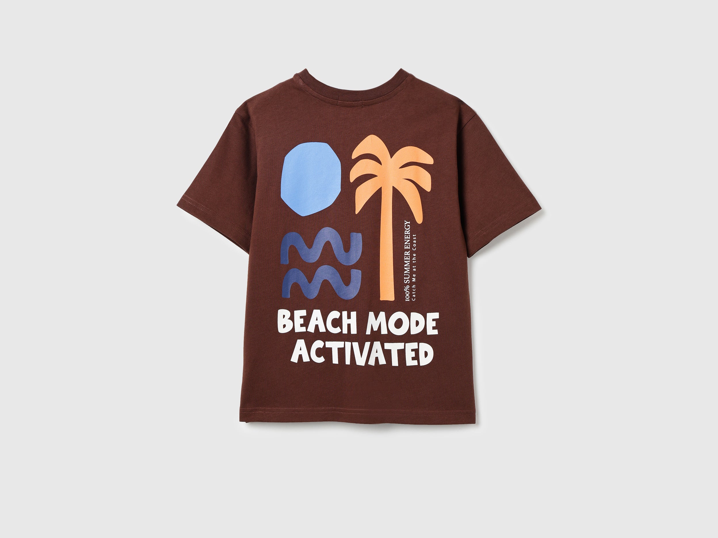 Girls Red Printed Cotton T-Shirt