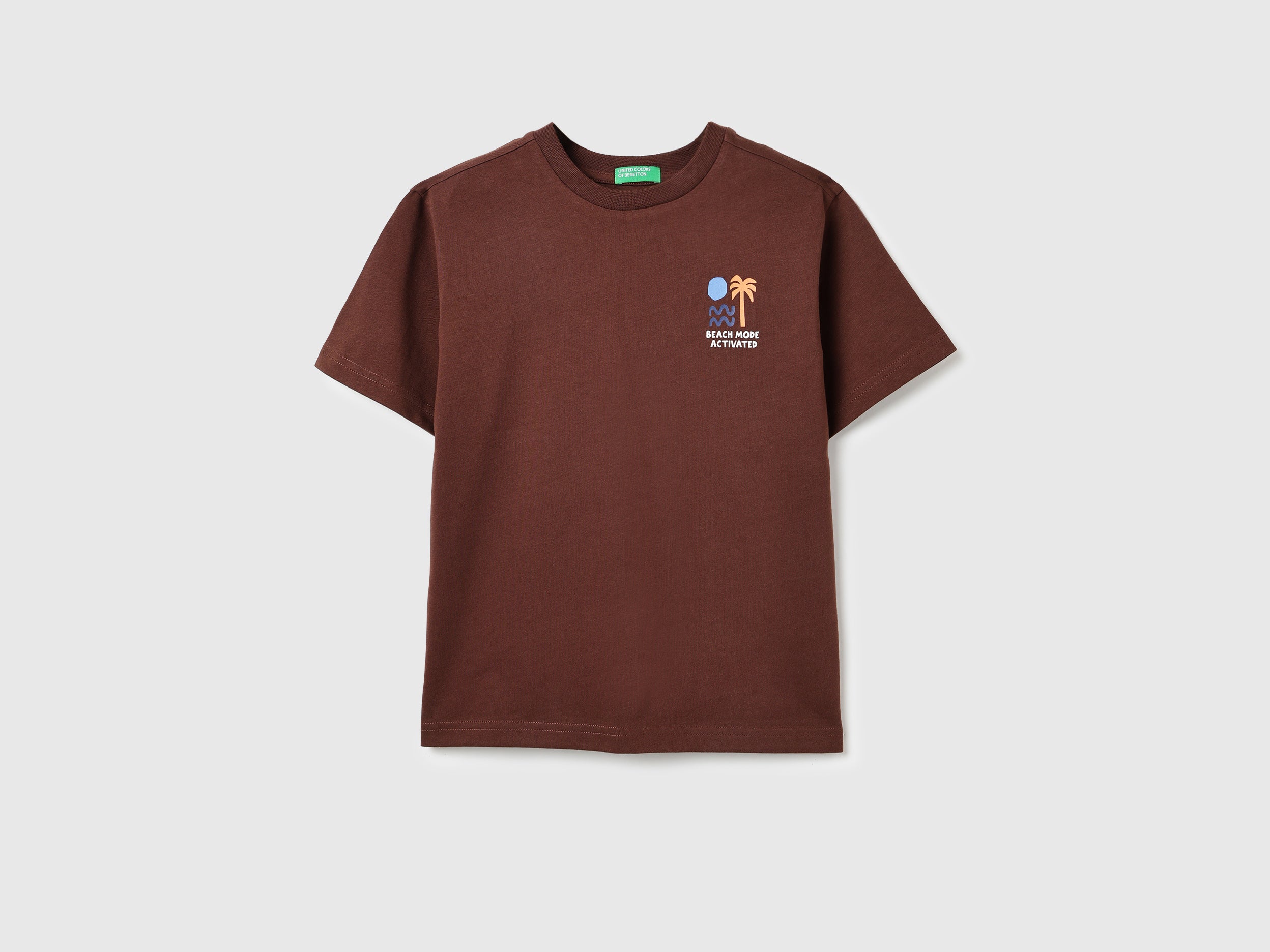 Girls Red Printed Cotton T-Shirt
