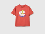 Girls Pure Cotton Round Neck Relaxed Printed T-Shirt