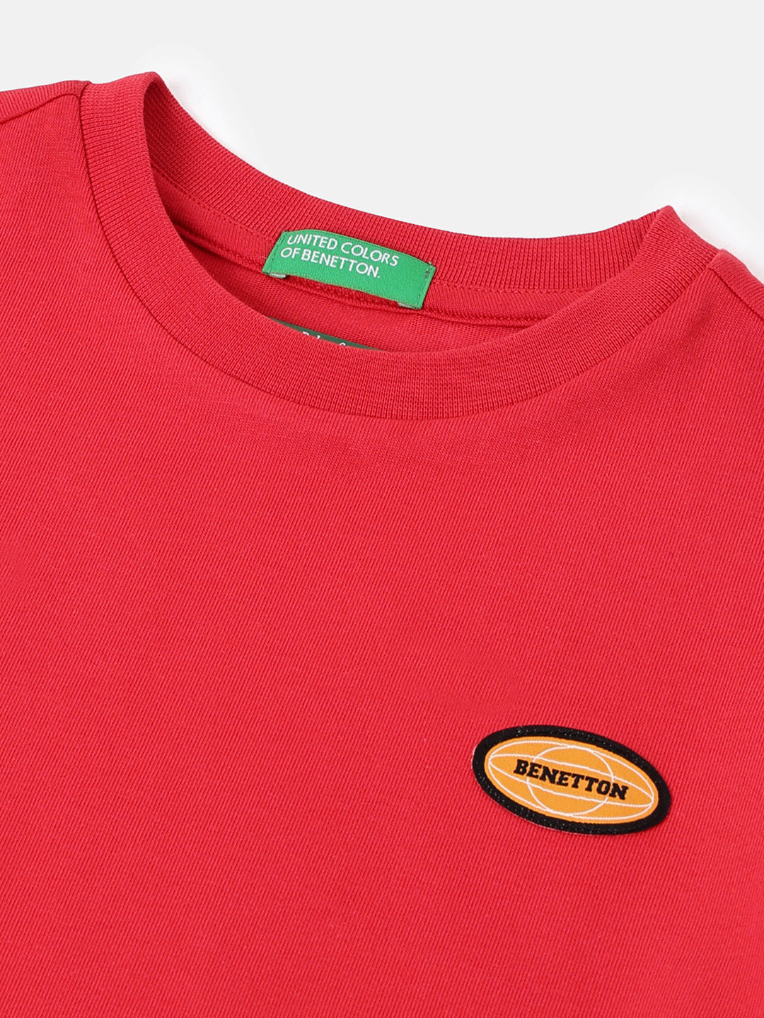 Boys Scarlet Cotton Relaxed Fit Graphic T Shirt