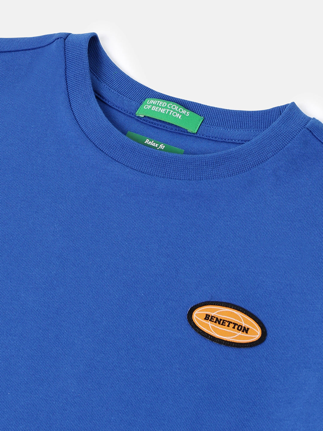 Boys Nautical Blue Relaxed Fit Tee with Back Print