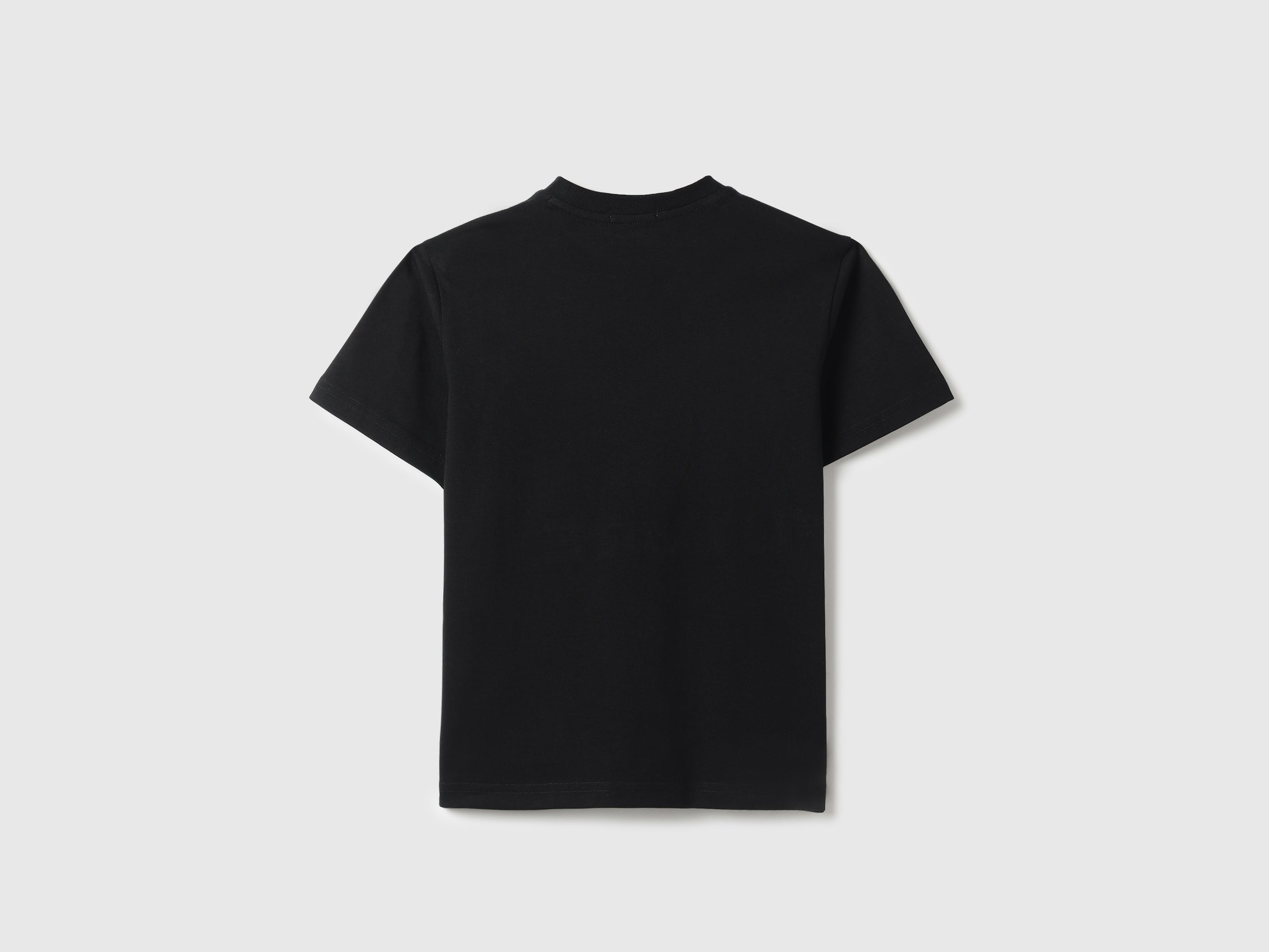 Boys Black Cotton Relaxed Fit Future Placement Print T-Shirt