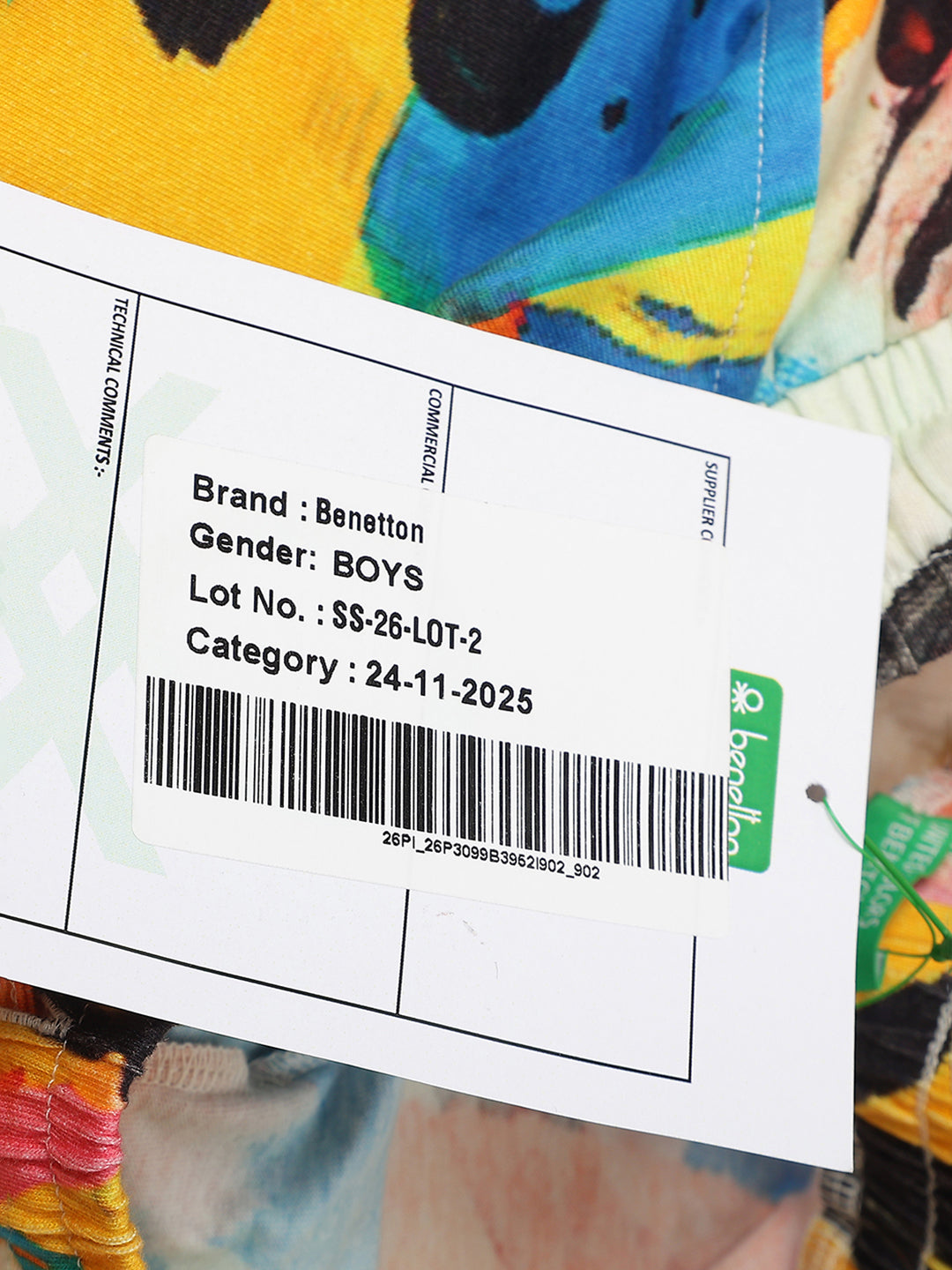 Boys White Cotton Digital Print Shorts