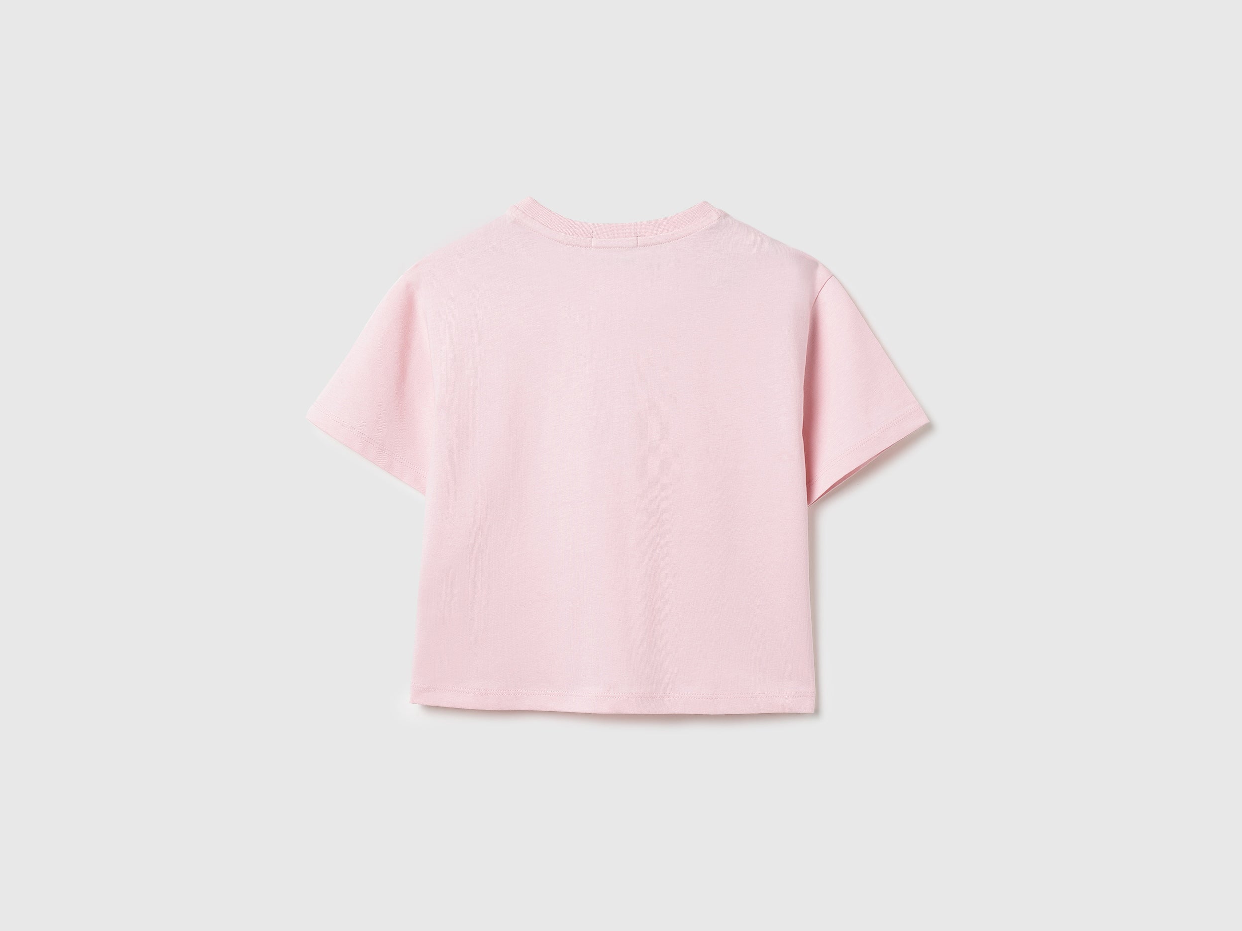 Girls Pure Cotton Cropped Graphic Print T-Shirt