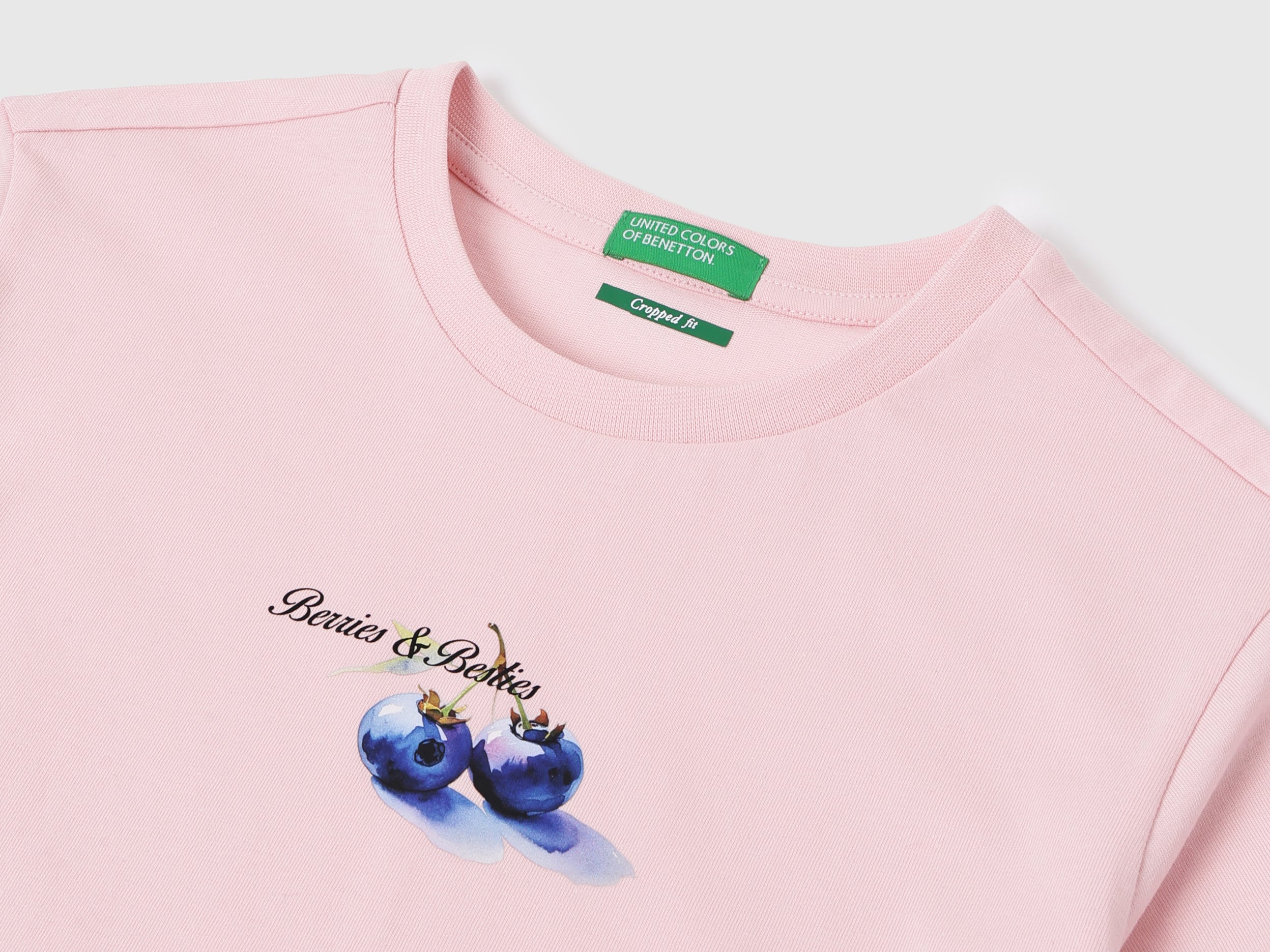 Girls Pure Cotton Cropped Graphic Print T-Shirt