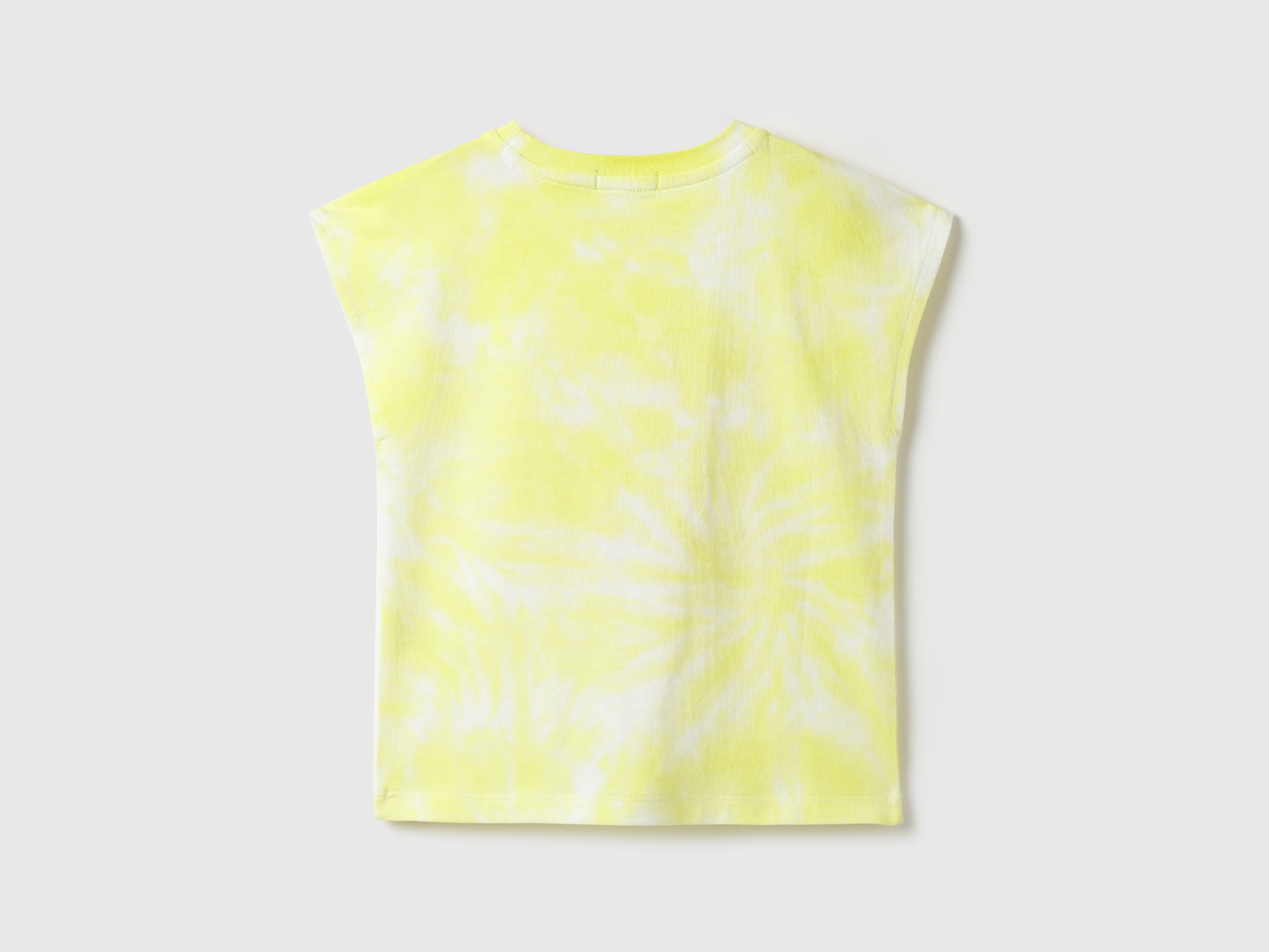 Girls Cotton Tie-Dye Holiday Print T-Shirt