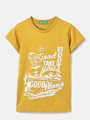 Girls Chrome Horse Puff Print Cotton Tee